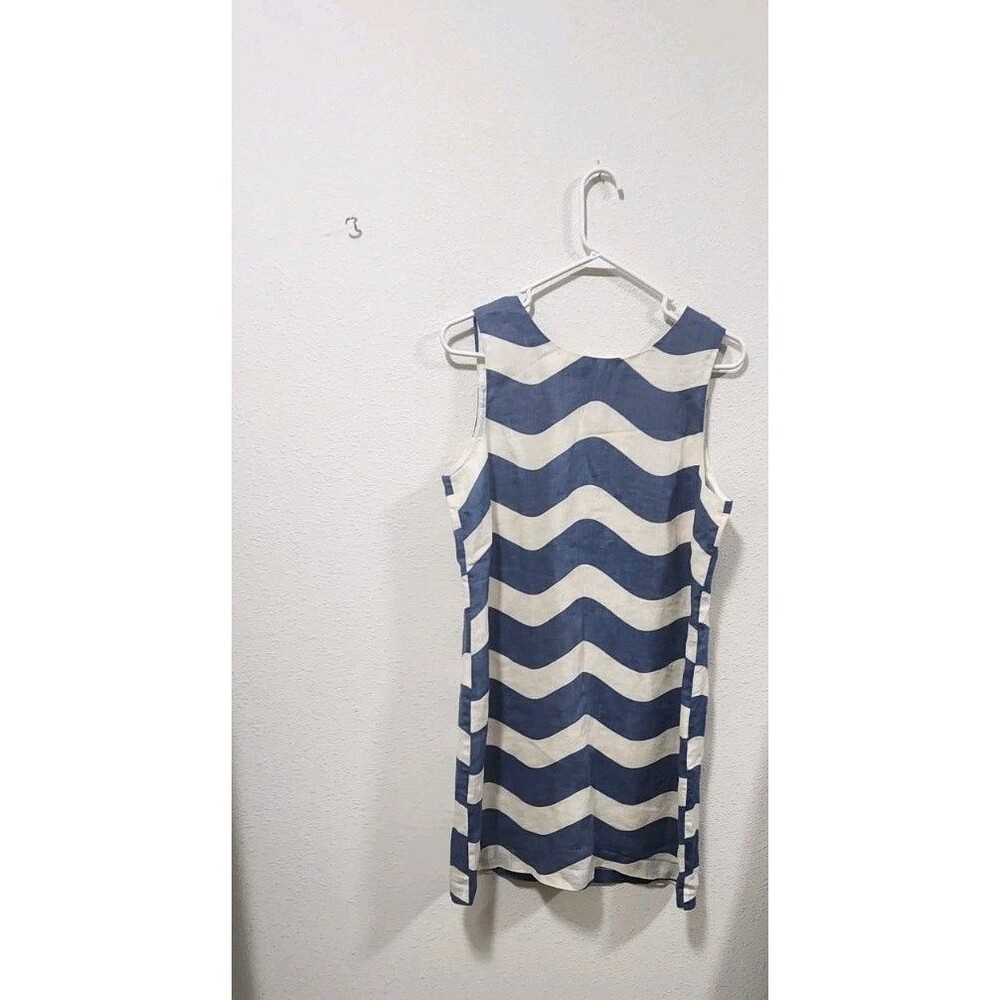 Island Company Classic 100% Linen Shift Dress Sz XL Geometric  Summer Vacation